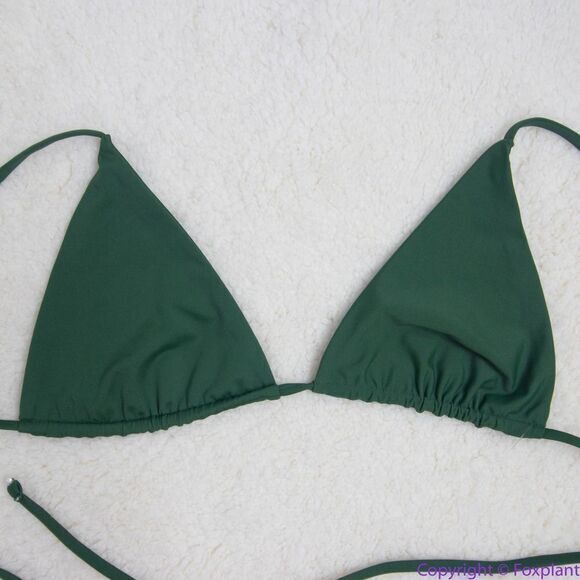 NEW Belle the Label dark‎ green bikini top, XL - Picture 1 of 14